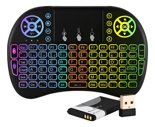 Mini Teclado Controle Sem Fio Para Smart Tv Tv Box Pc