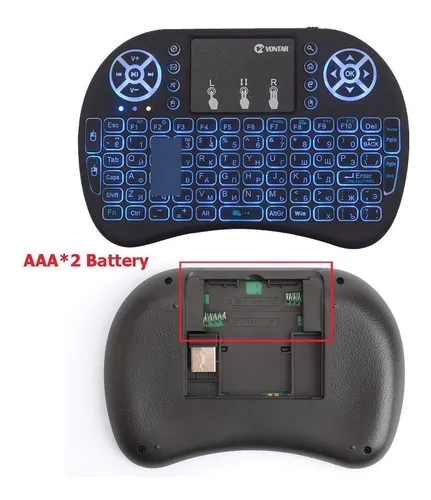 Mini Teclado Controle Sem Fio Para Smart Tv Tv Box Pc - Imagem 5