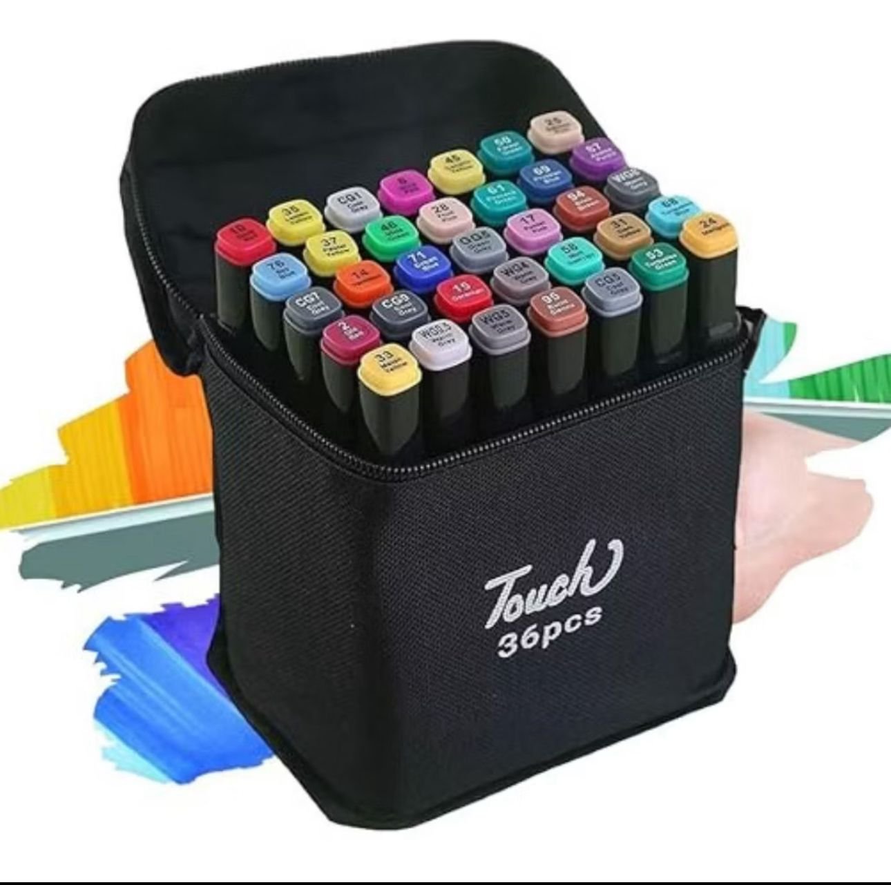 Conjunto 36 Cores Canetas Permanente Marcador Ponta Dupla