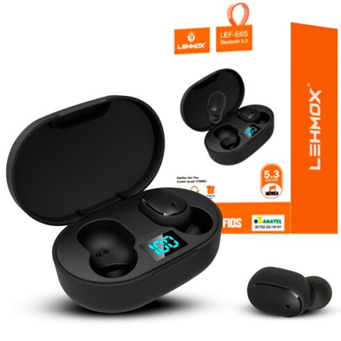 Fone De Ouvido LehMox Sem fio Bluetooth 5.3 LEF-A6R Preto - Imagem 3